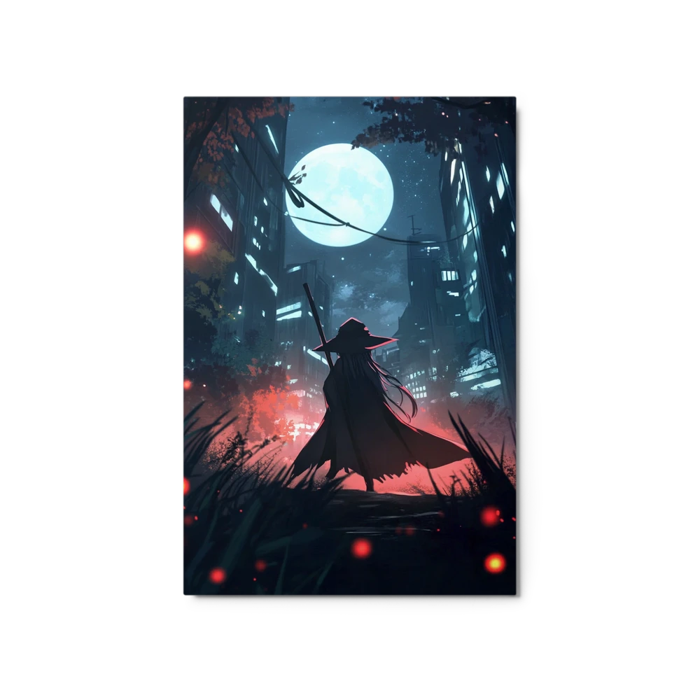 Moonlit Urban Journey | Art Print