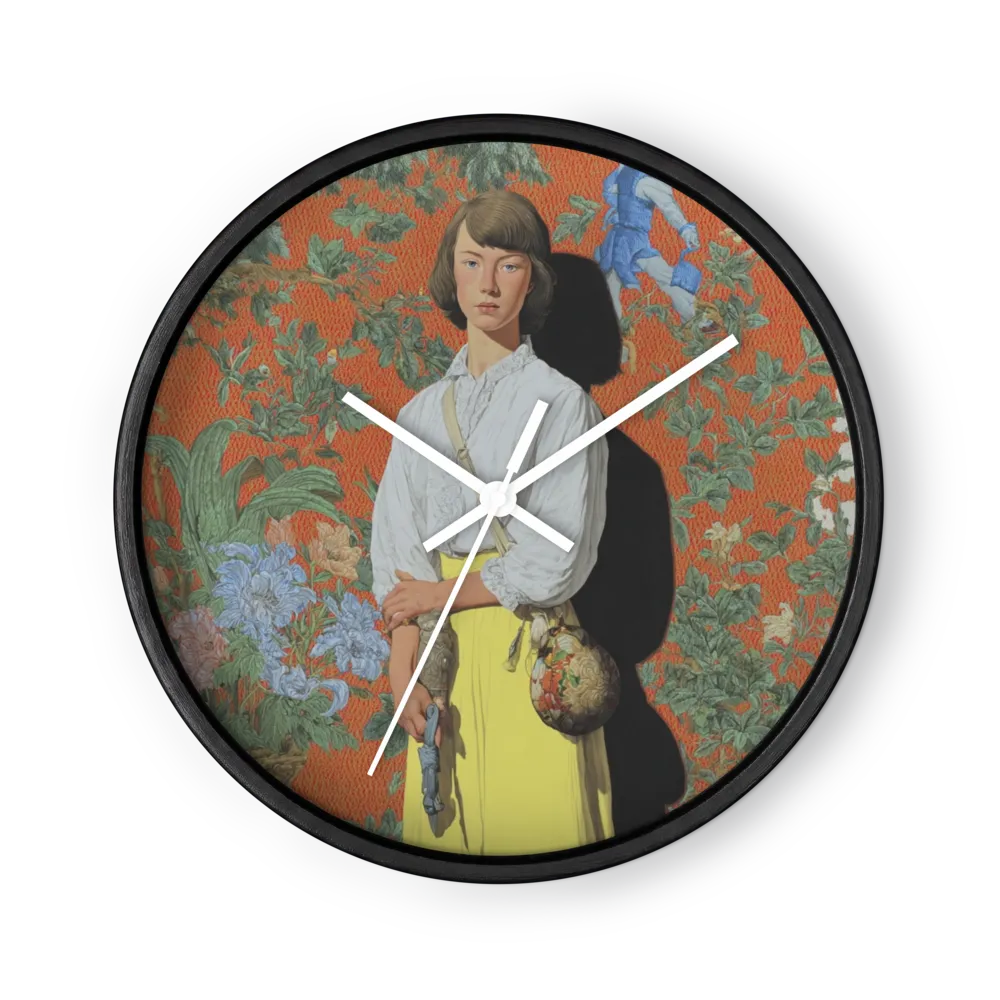 Portrait against Red Tapestry