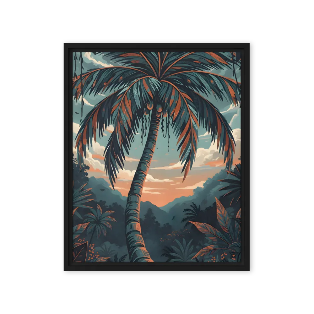 Tropic Sunset Canopy 
 Poster with Red oak Frame | 12″x 18″