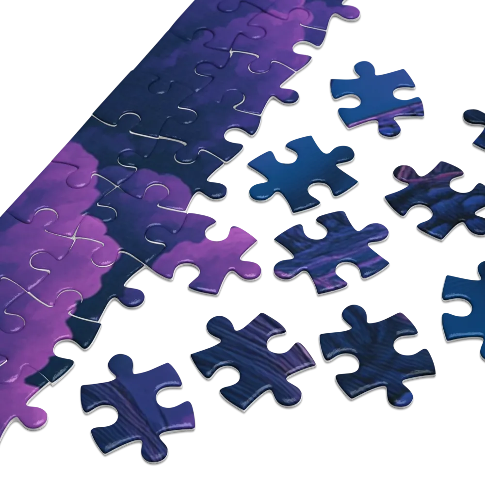 Surreal Figure in Purple Landscape | Jigsaw Puzzle (252/520 pieces)
