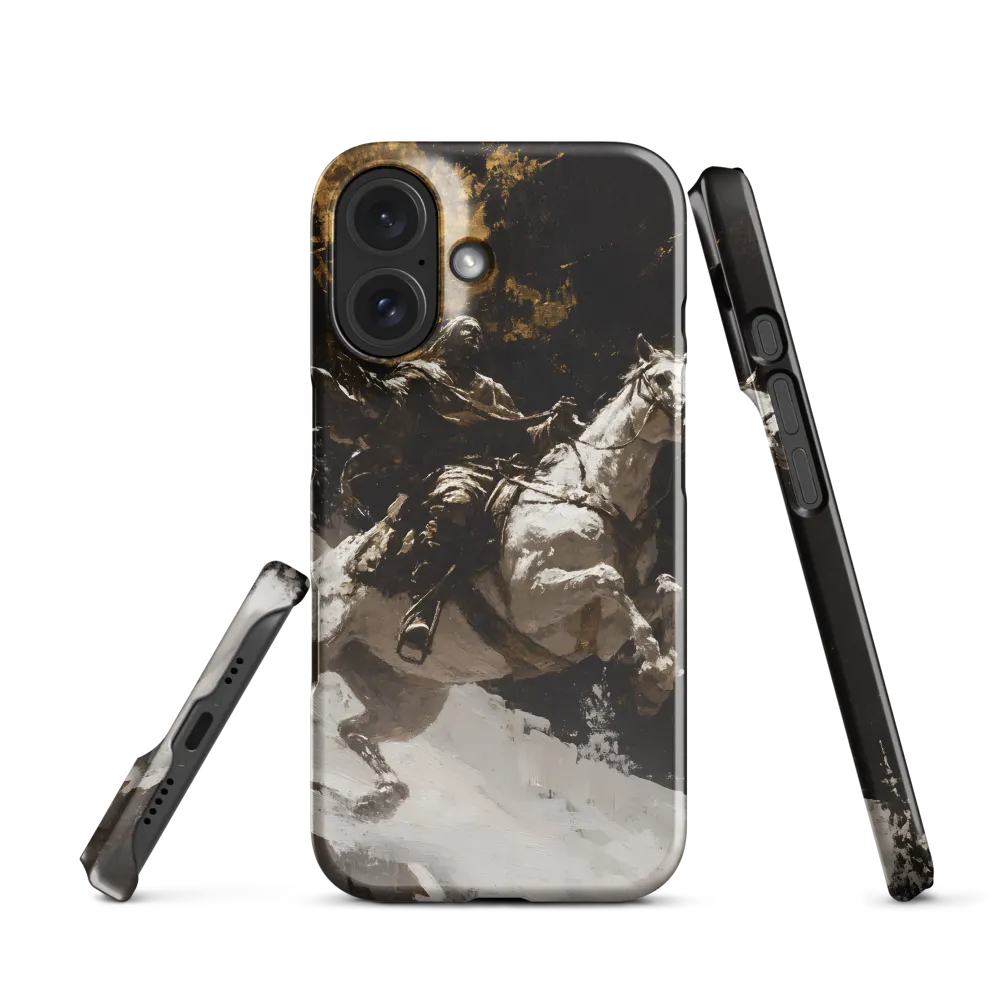 Gilded Charge Through Snow 
 Samsung Galaxy S24 Ultra | Snap Case