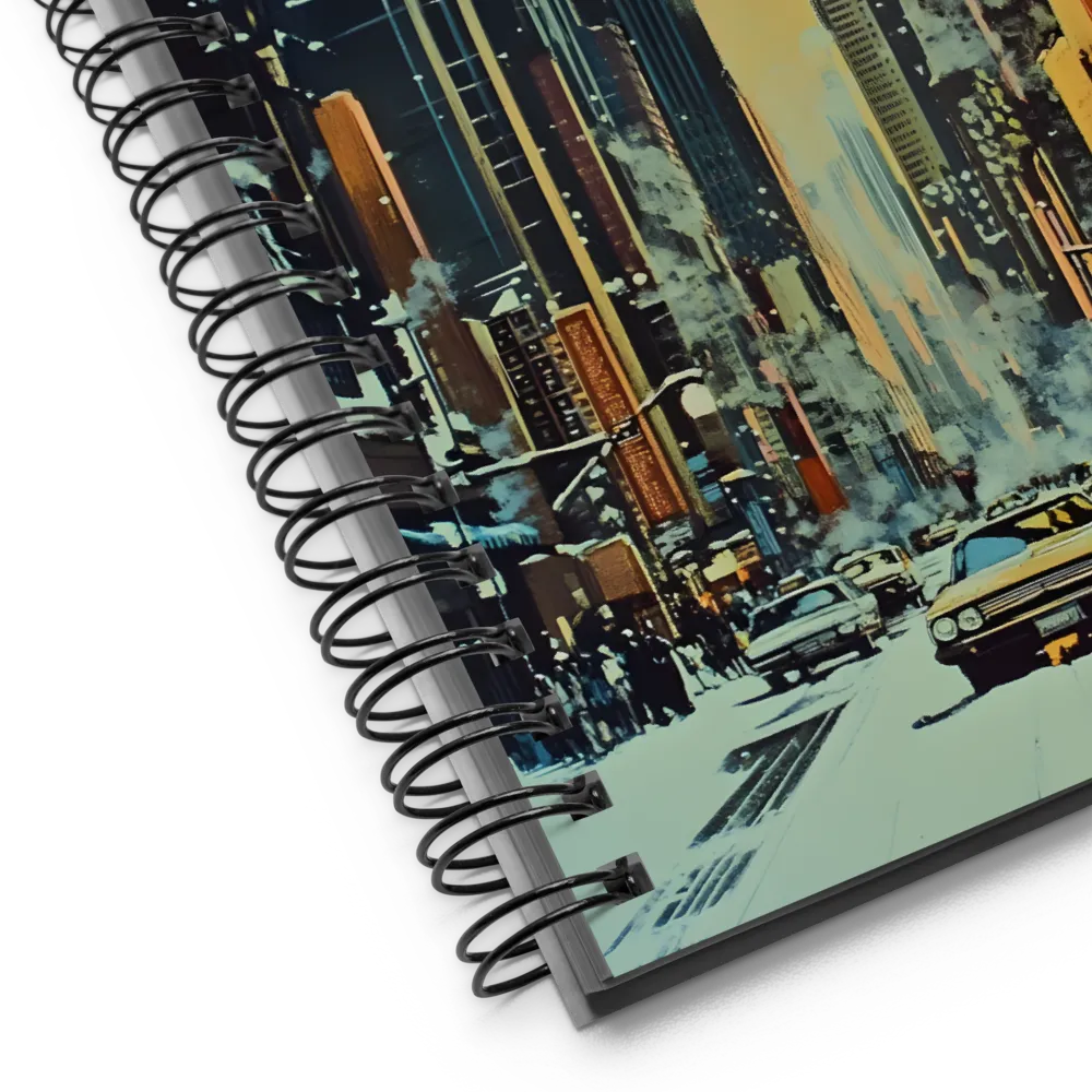 Winter Cityscape Painting 
 Spiral Notebook | 140 pages