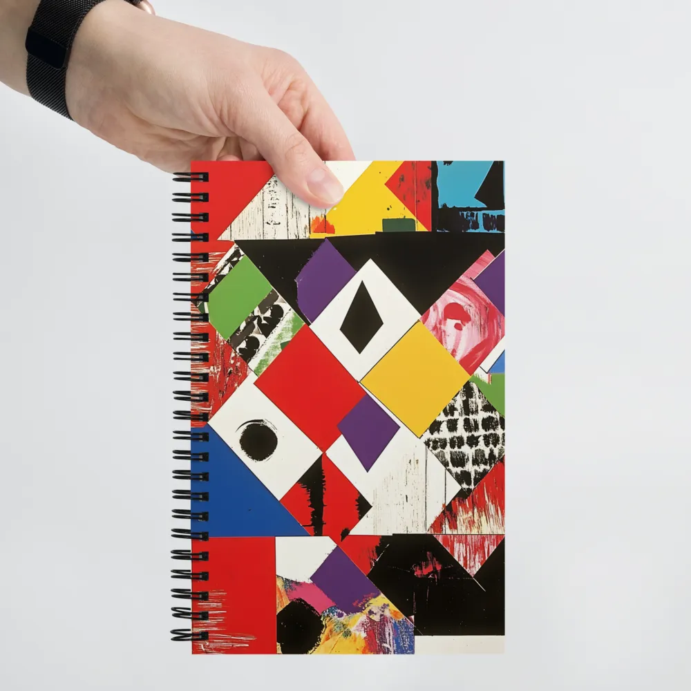 Vibrant Geometric Collage 
 Spiral Notebook | 140 pages