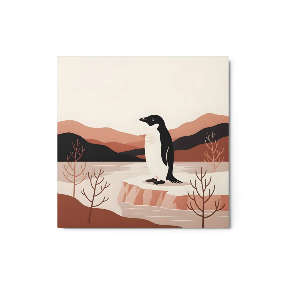 Penguin on Ice Floe 
 Canvas | 26″x 26″