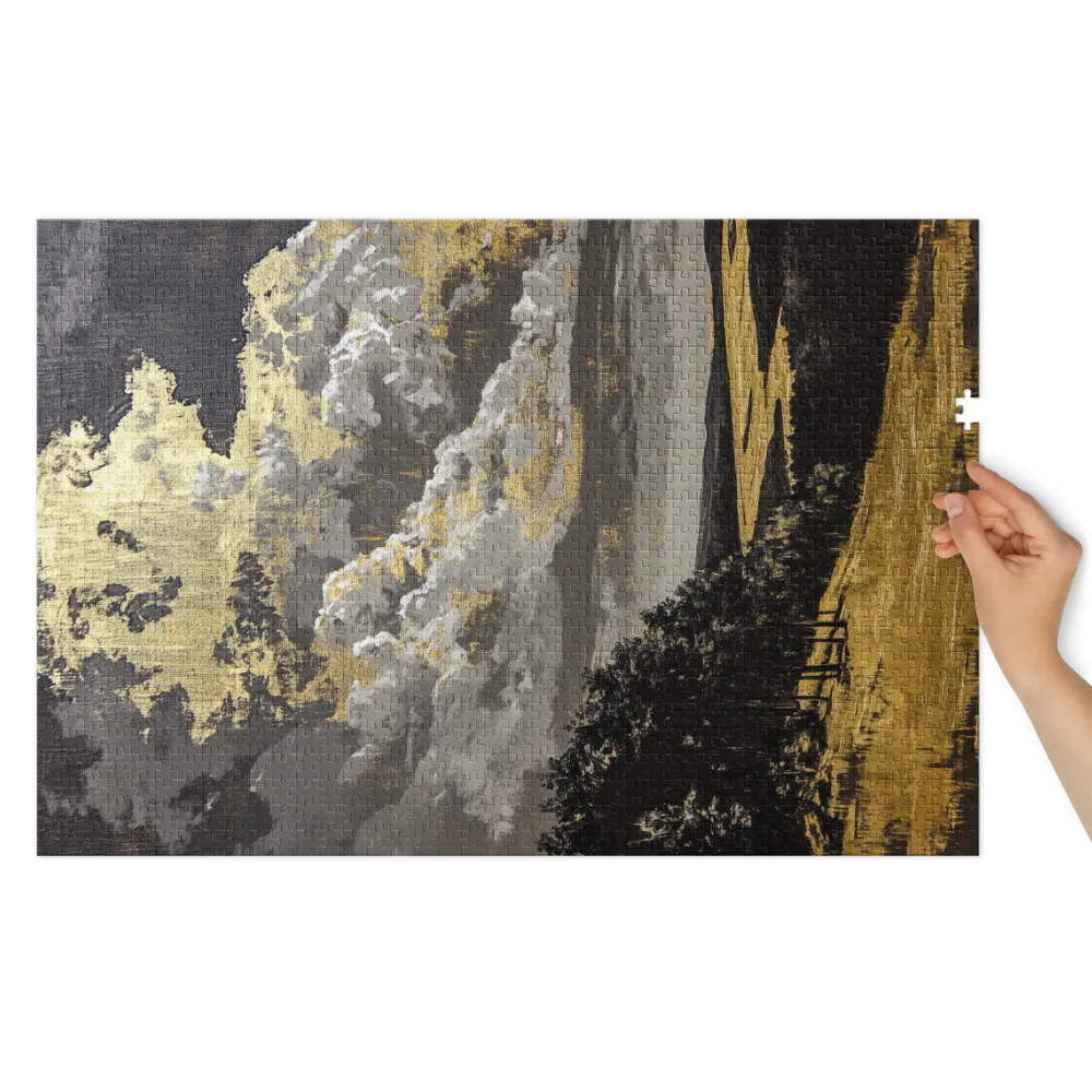 Gilded Cloudscape 
 Jigsaw Puzzle in Tin Box
