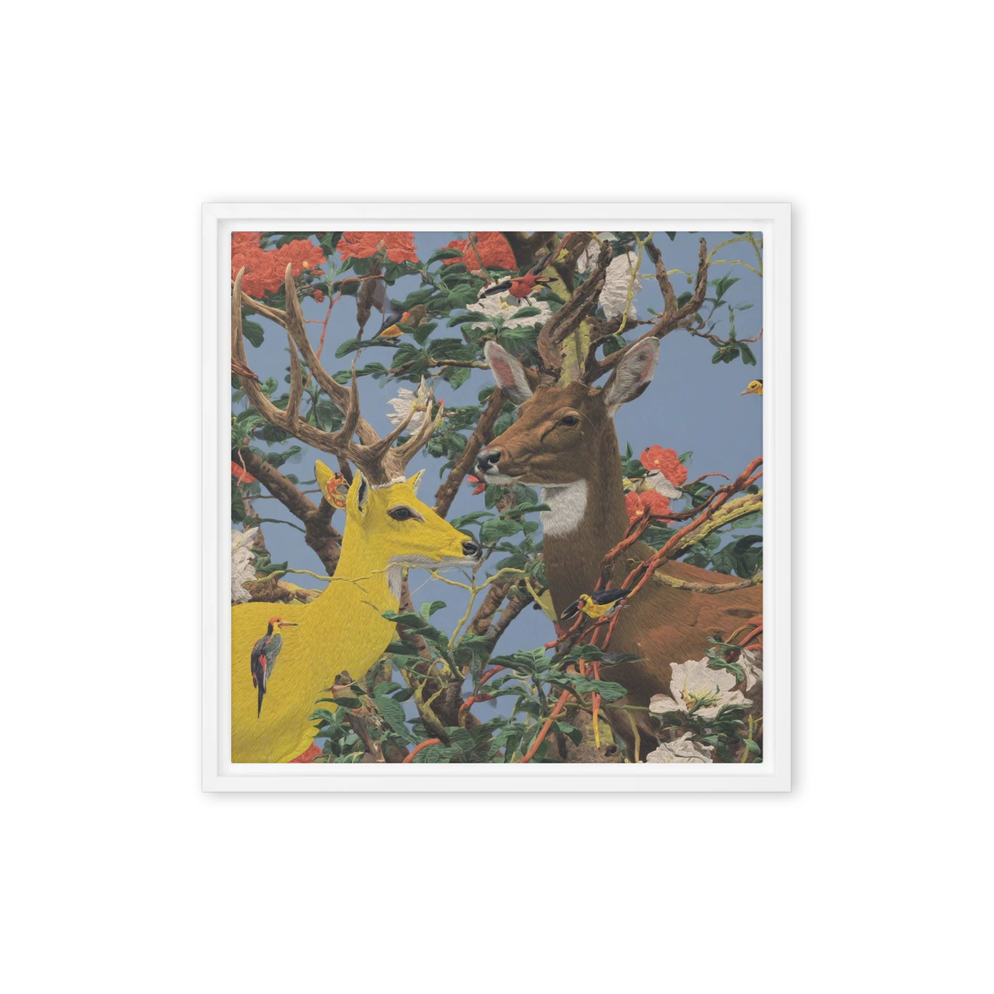 The Golden Stag and Forest Deer