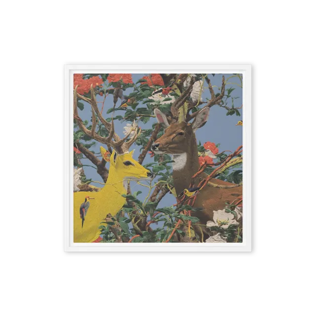 The Golden Stag and Forest Deer | Art Print