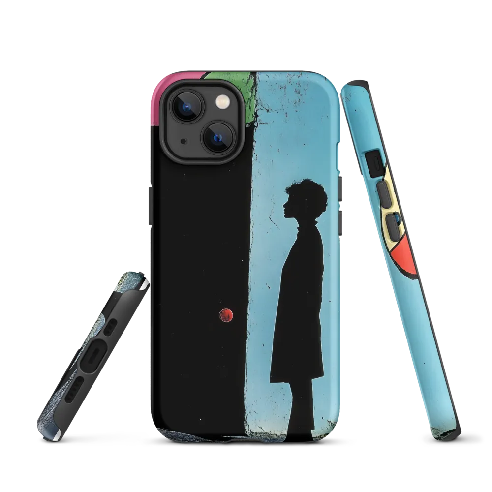 Silhouette Against Colorful Wall | Phone Case