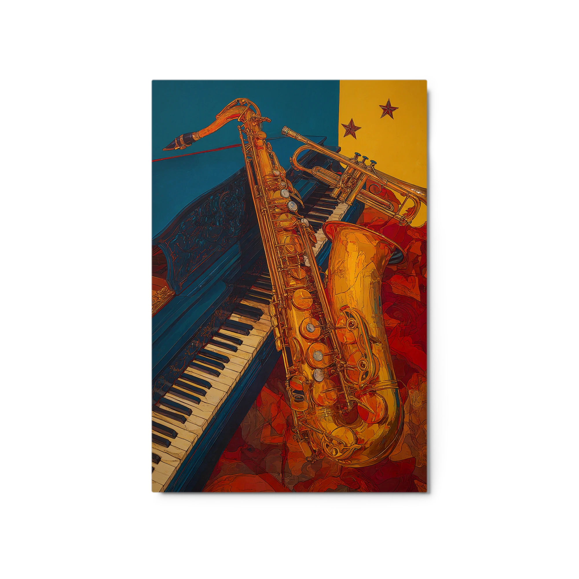 Jazz Ensemble in Gold and Blue