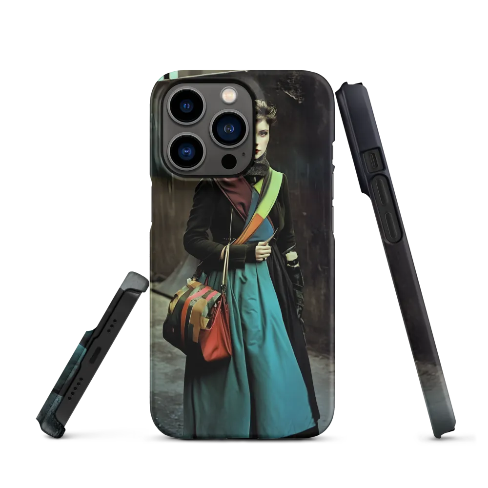 Colorful Fashion Model in Urban Setting | Phone Case