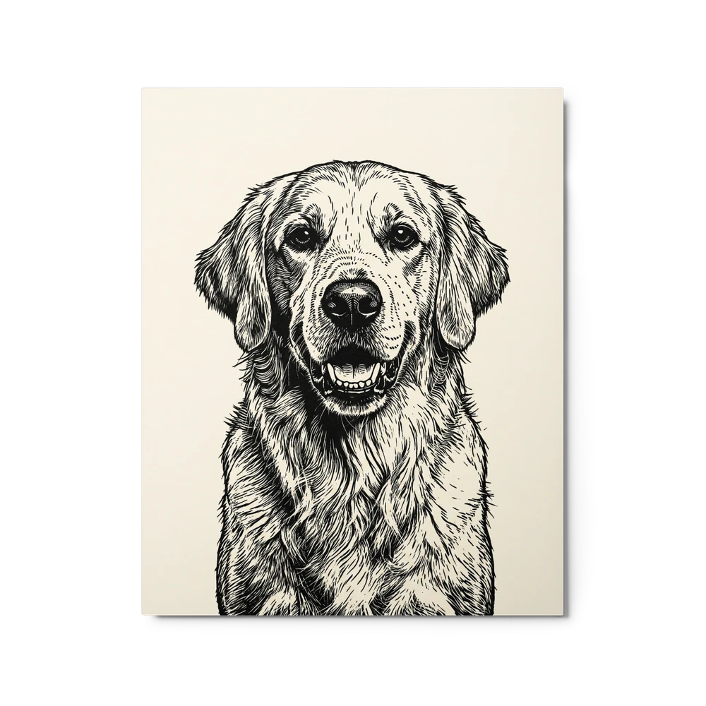 Pet Portrait — Folk Linocut