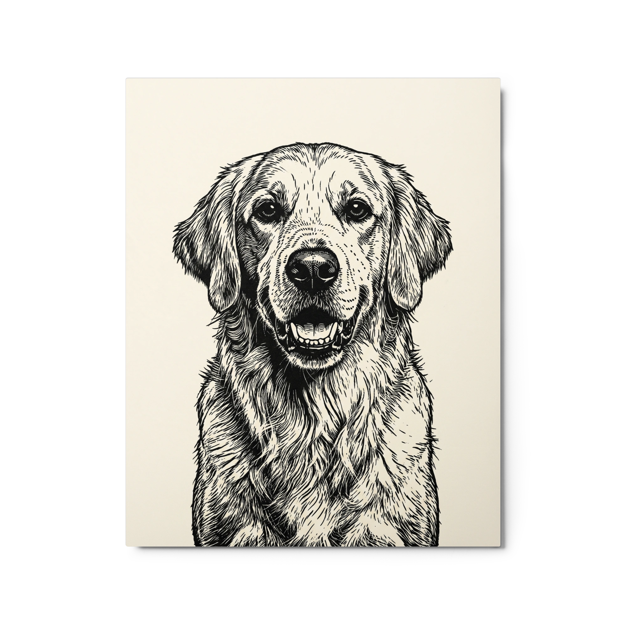 Pet Portrait — Folk Linocut