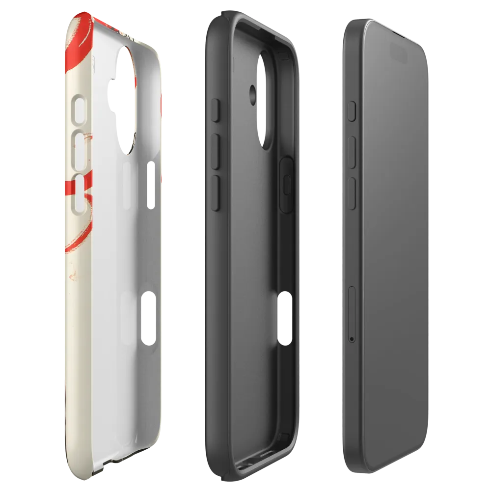 Abstract Fashion Portrait in Red and Black | Phone Case