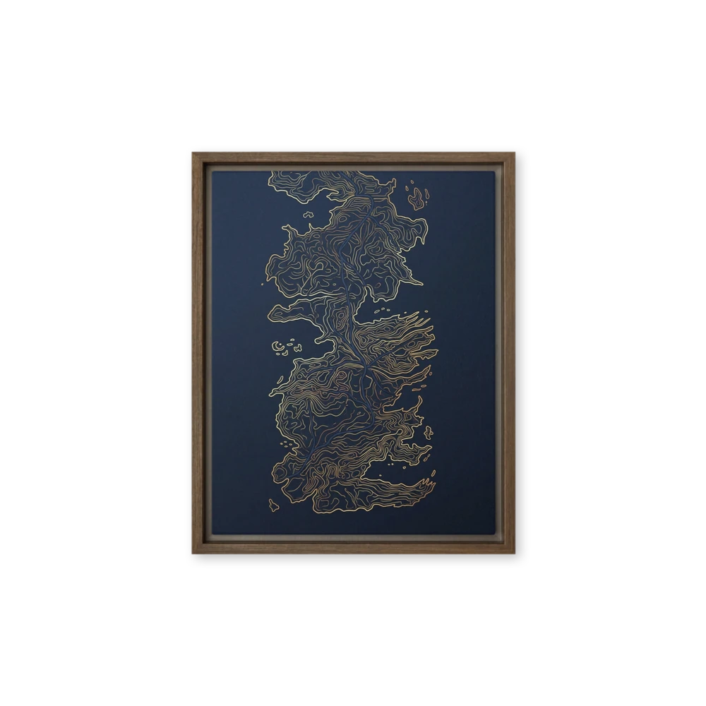 Golden Contour Line | Art Print