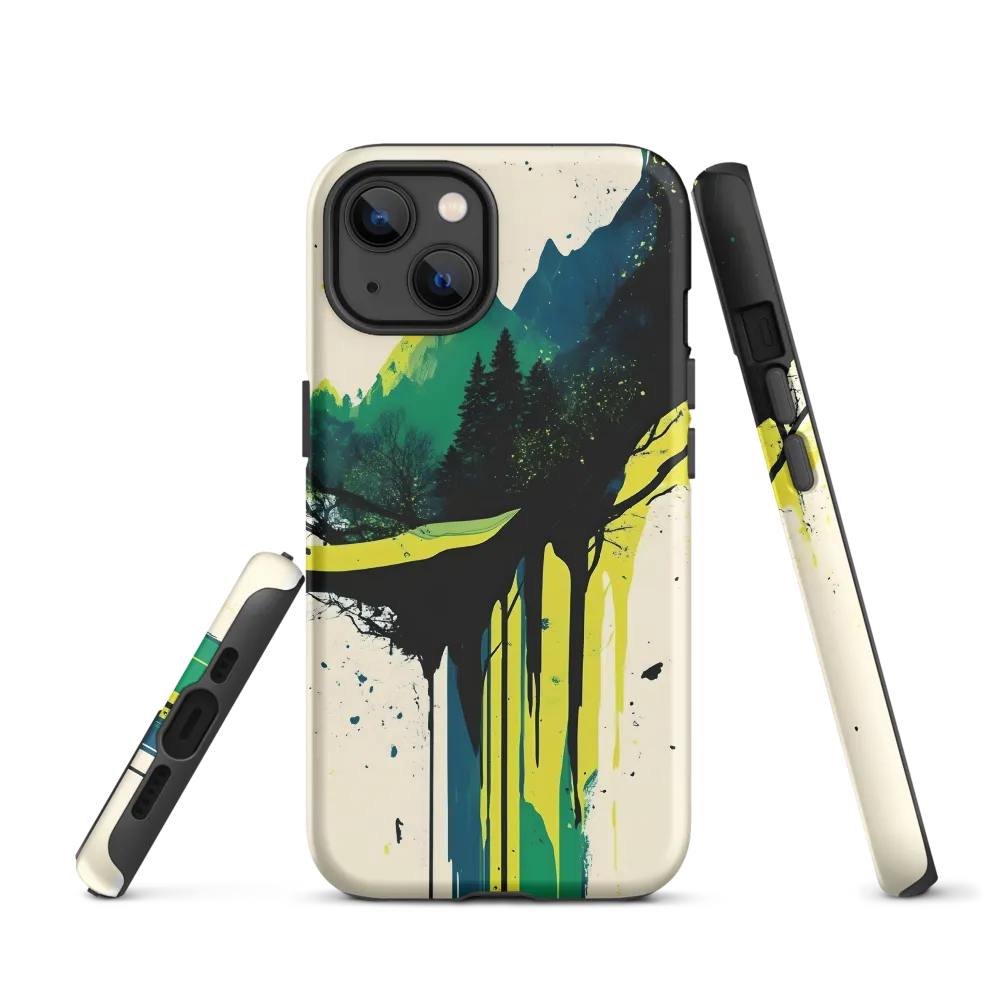 Abstract Landscape with Mountains and Forests | Phone Case