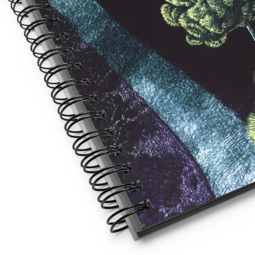 Stippled Forest Nocturne 
 Spiral Notebook | 140 pages
