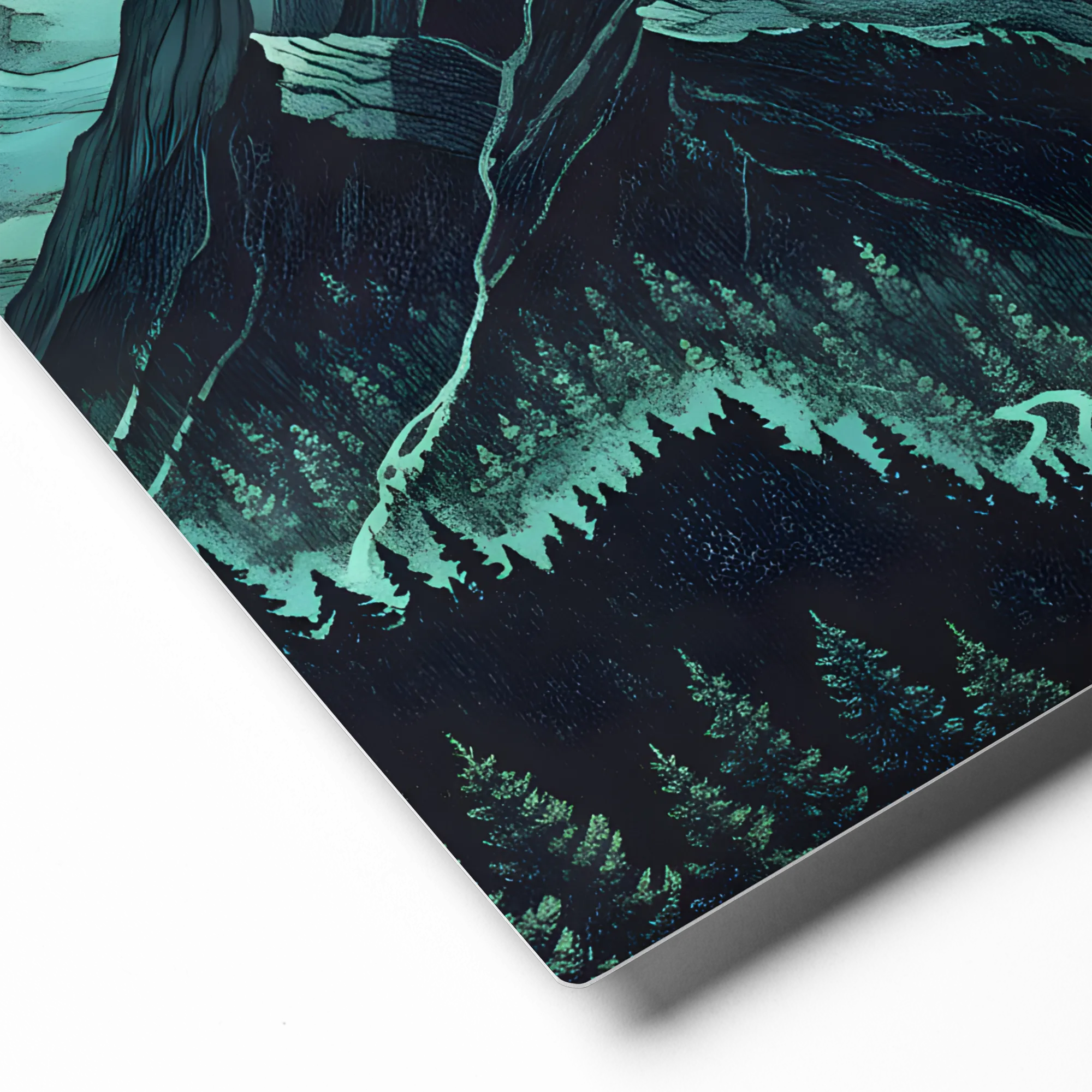Stippled Mountain Aurora 
 Canvas | 12″x 18″