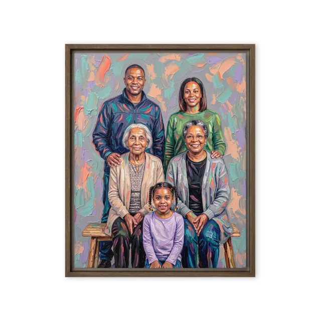 Family Portrait — Rhythmic Impasto