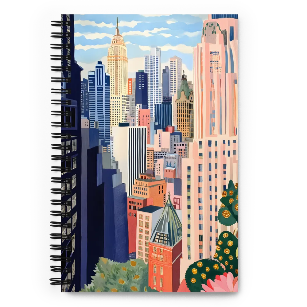 Art Deco NYC Skyline 
 Spiral Notebook | 140 pages