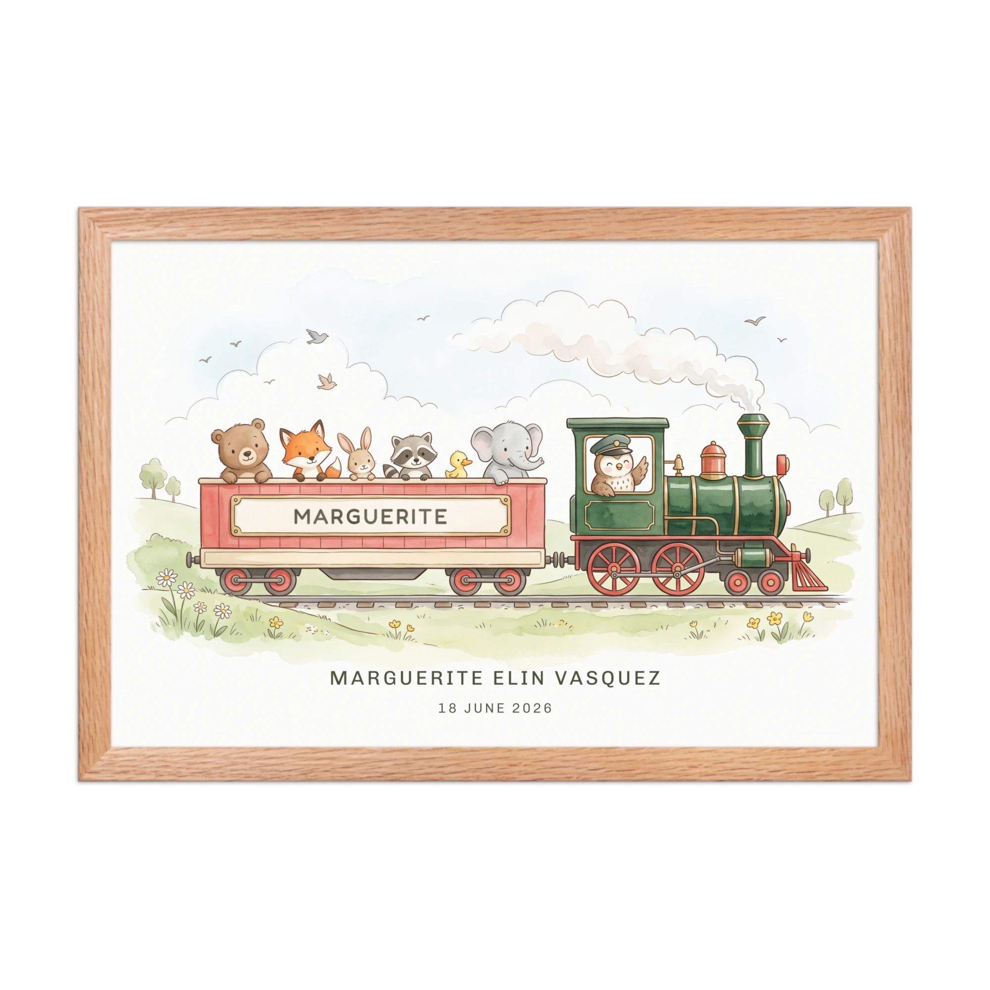 Train Nursery Name Art — example