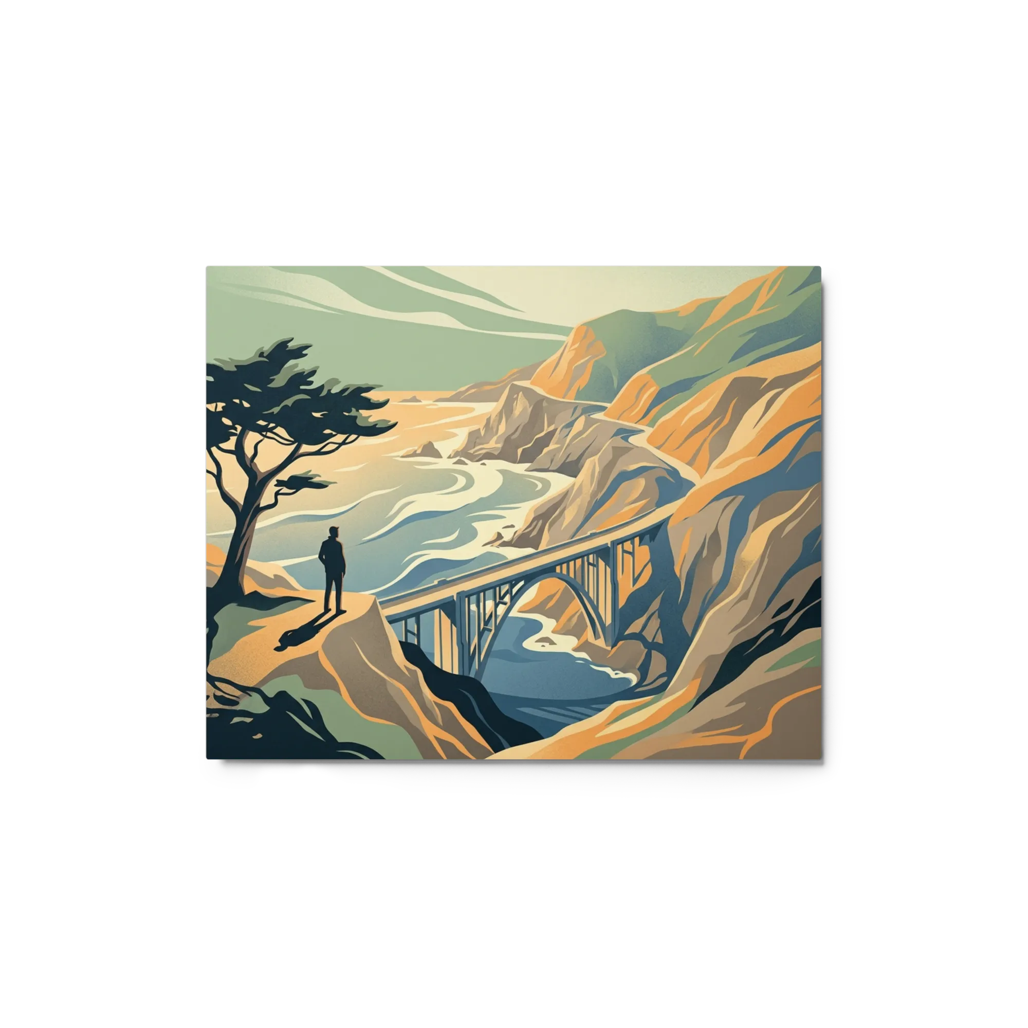 Coastline Overlook 
 Canvas with White Frame