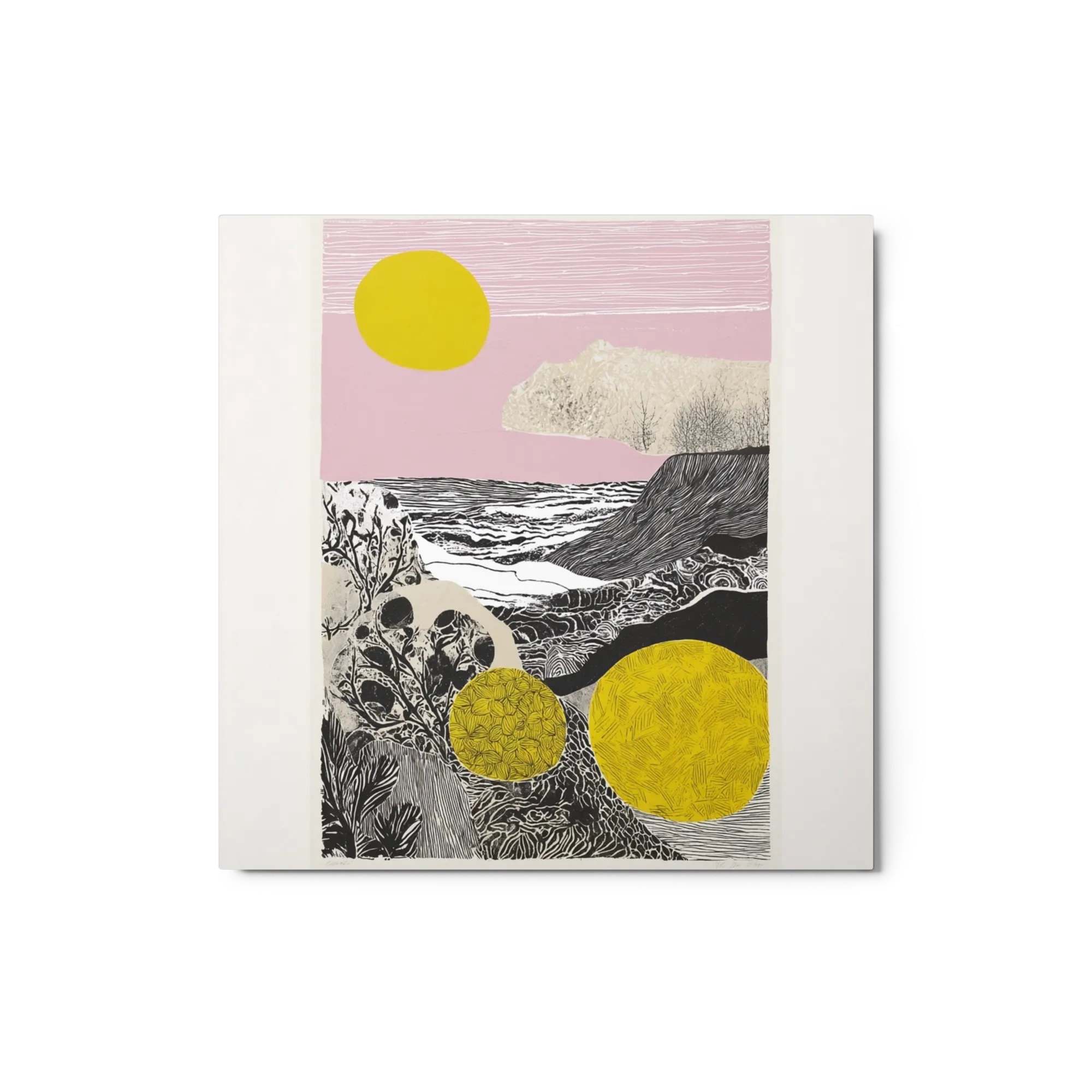 Yellow Suns over Coastal Cliff
