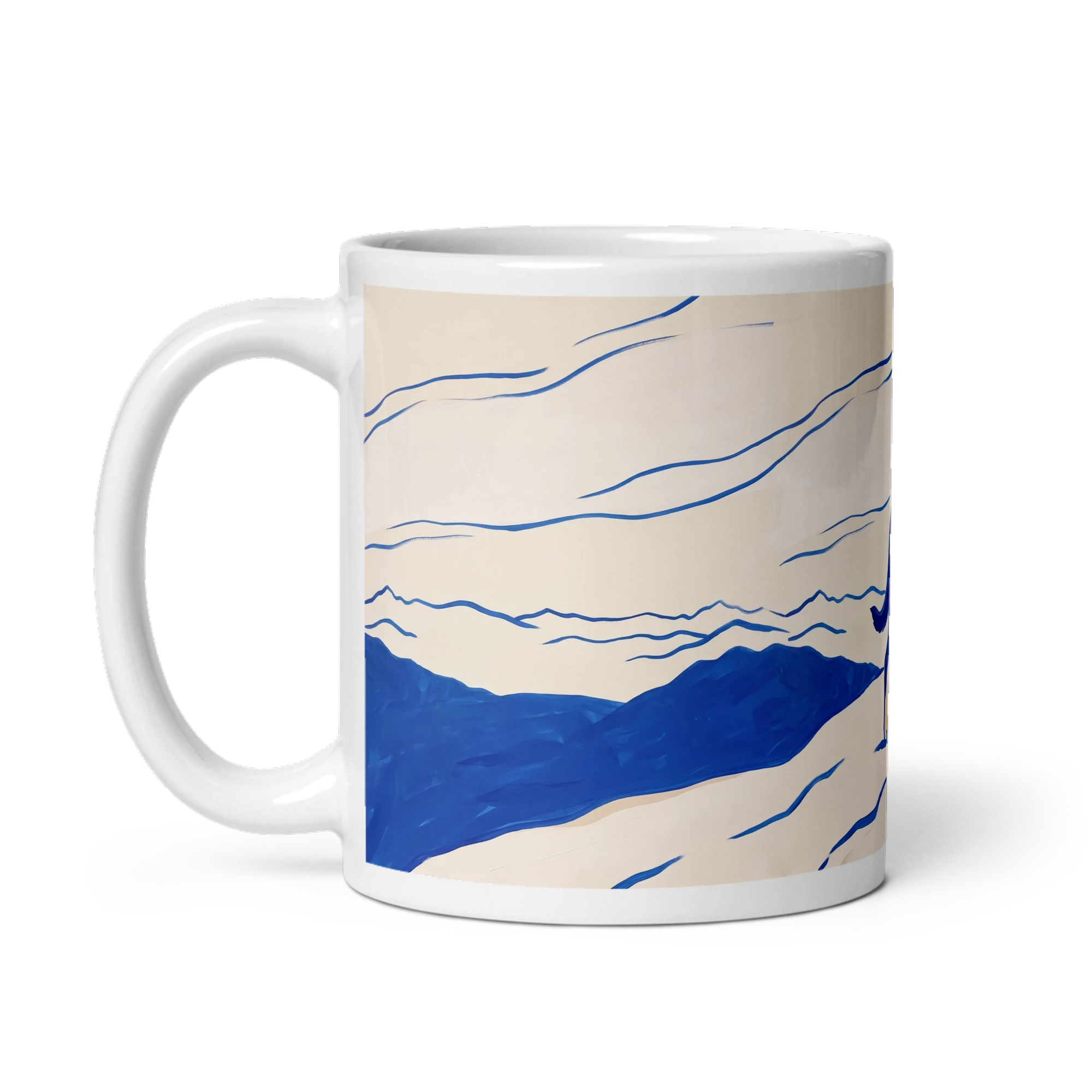 Pet Portrait Mug — Cobalt Line