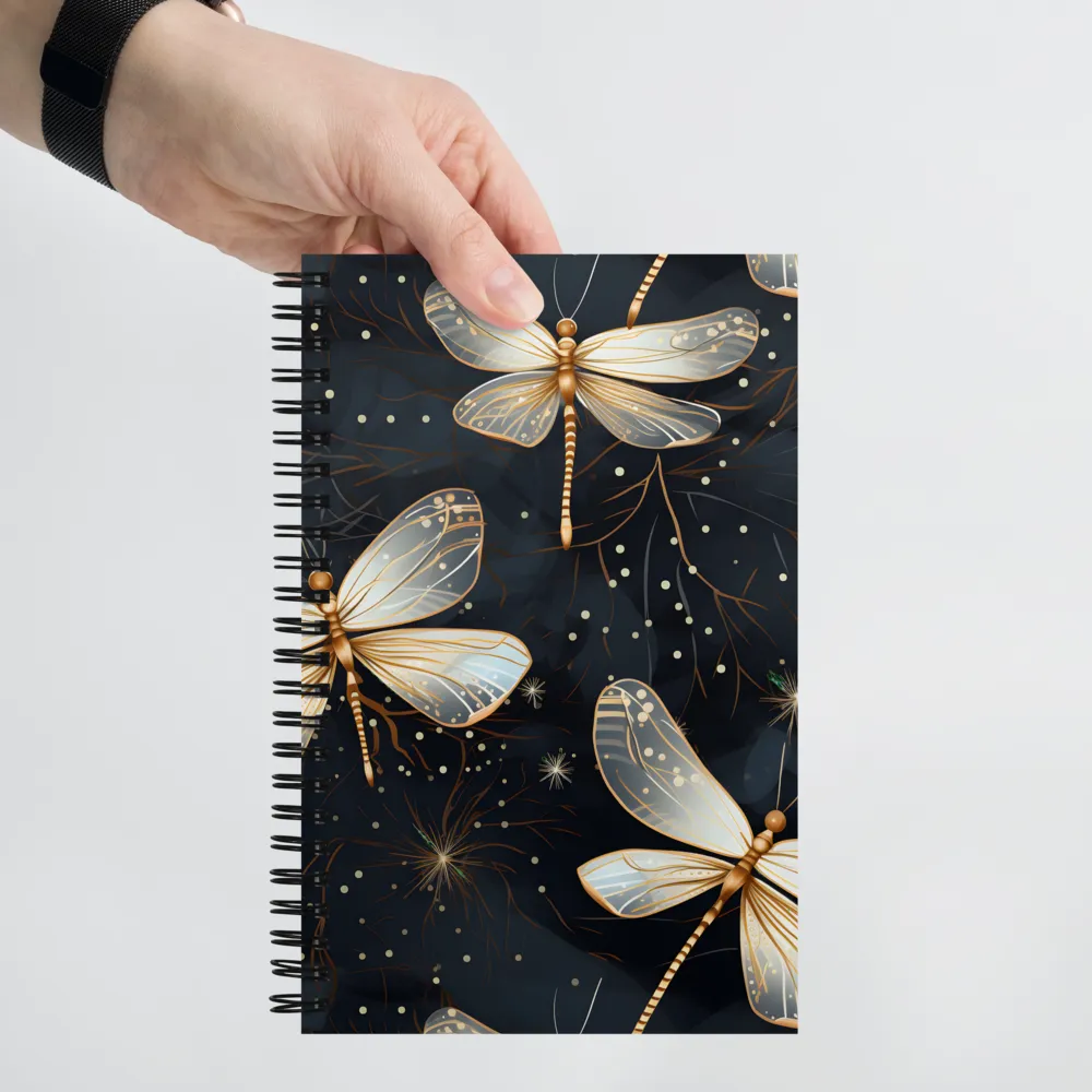 Ethereal Dance: Dragonflies in a Midnight Garden