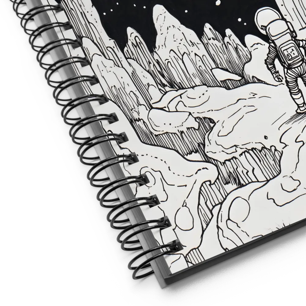 Cosmic Explorer on Alien Terrain 
 Spiral Notebook | 140 pages