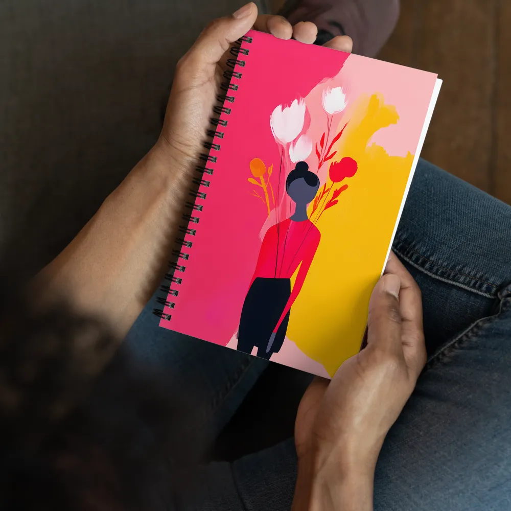Floral Figure in Vivid Hues 
 Spiral Notebook | 140 pages
