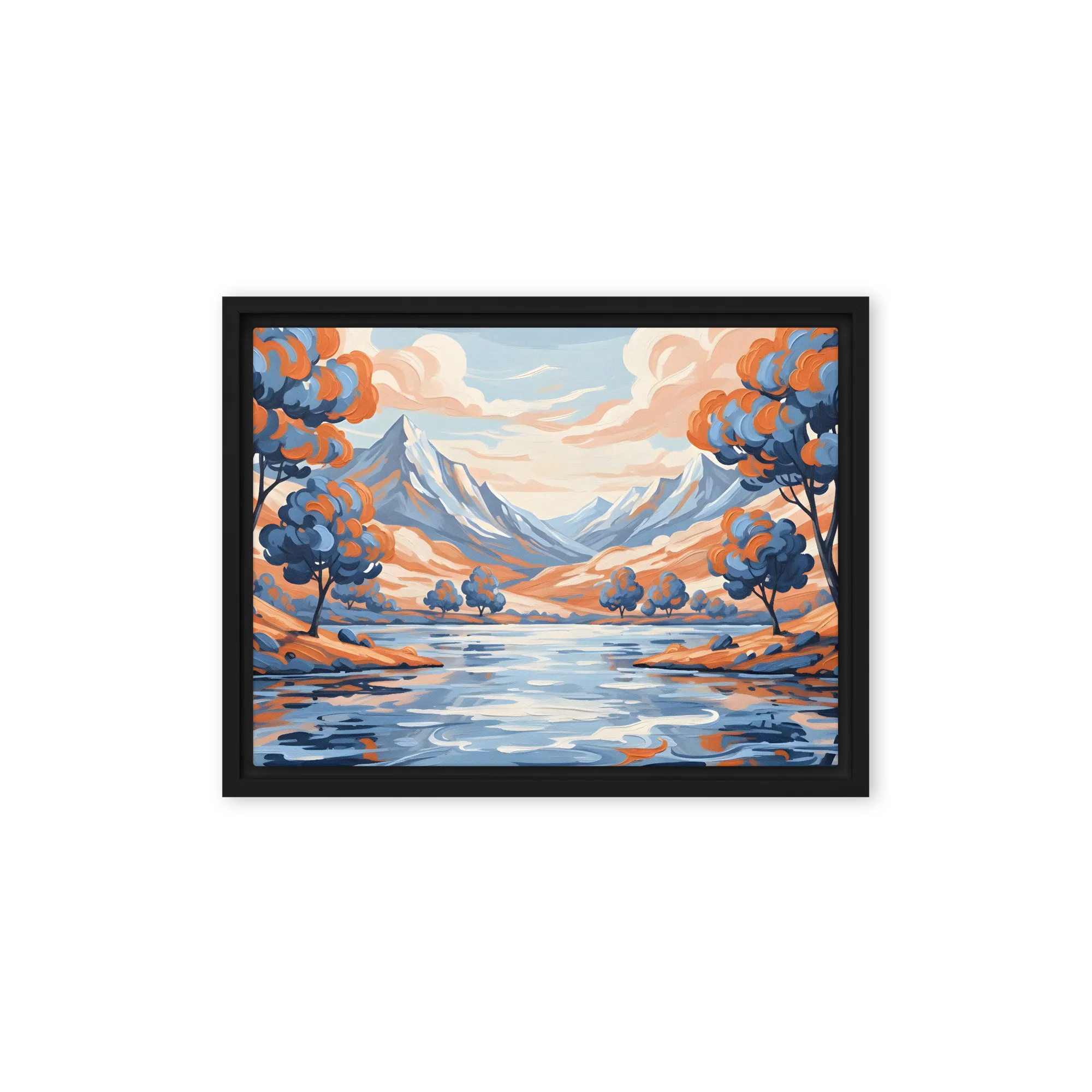 Stylized Lake Landscape