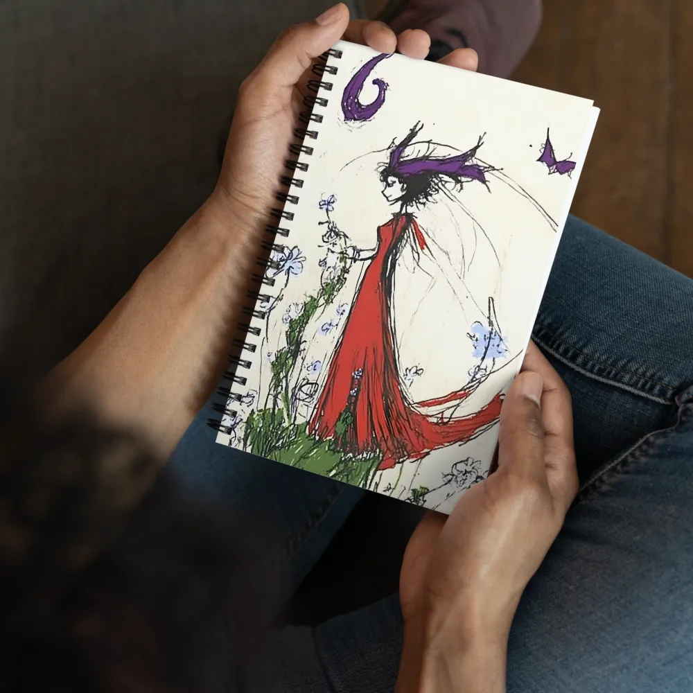 Whimsical Flower Maiden 
 Spiral Notebook | 140 pages