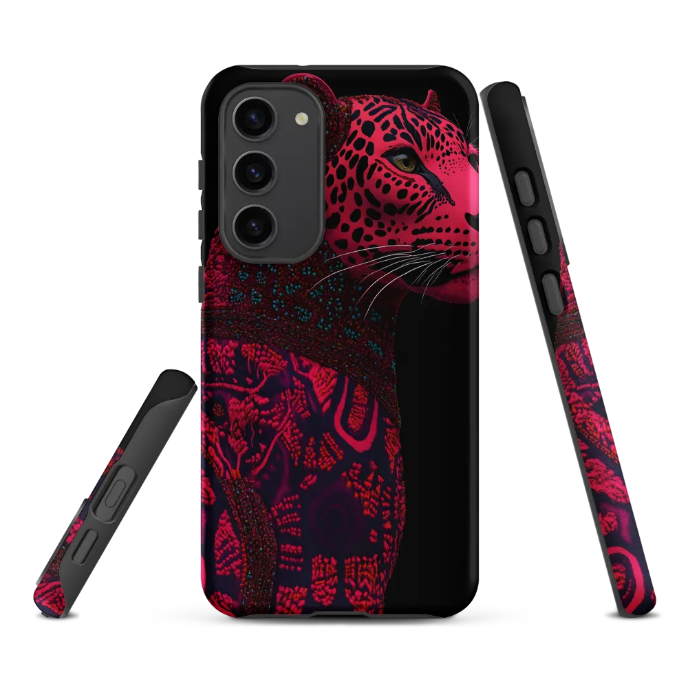 Magenta Beadwork Jaguar | Phone Case
