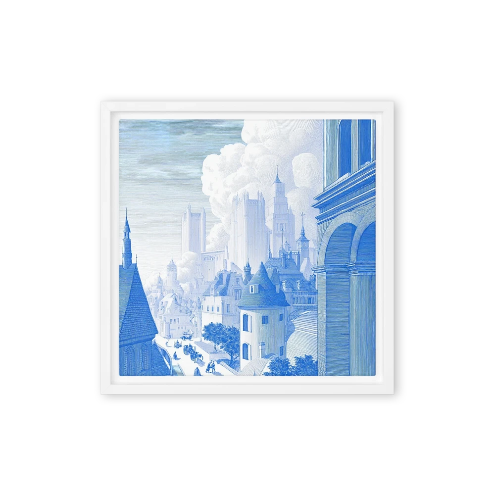 Blue Citadel Architectural Sketch | Art Print
