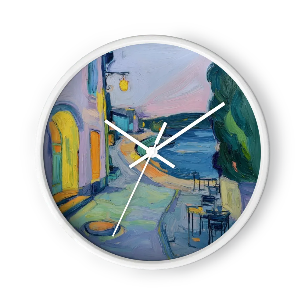 Evening by the Waterfront | Wall Clock