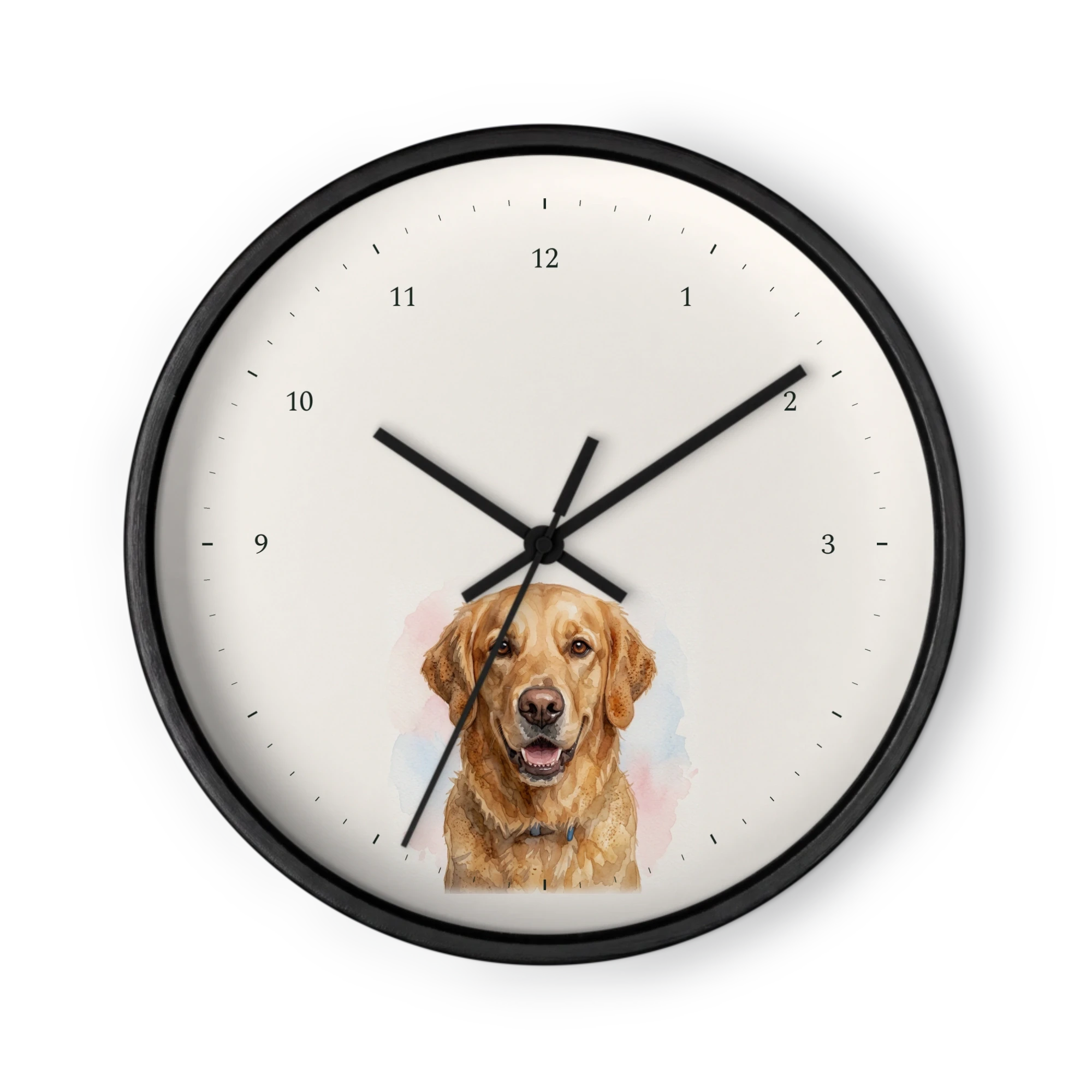 Pet Portrait Clock — Pastel Watercolor