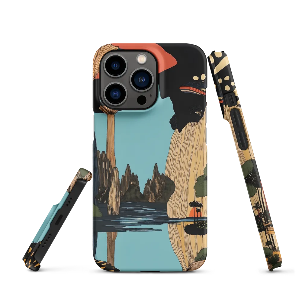 Surreal Landscape with Giant Mushrooms | Phone Case