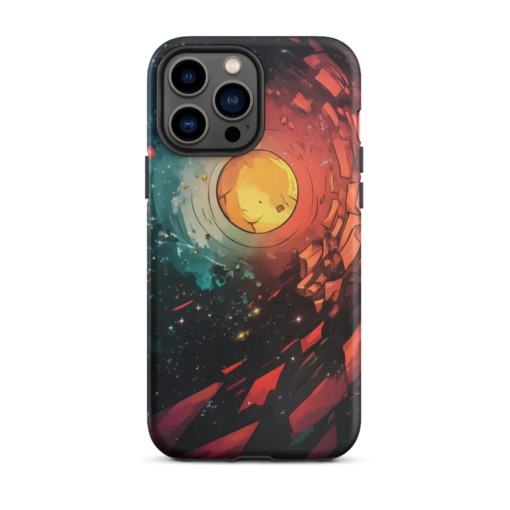 Abstract Digital Art of Vibrant Planet in Space | Phone Case