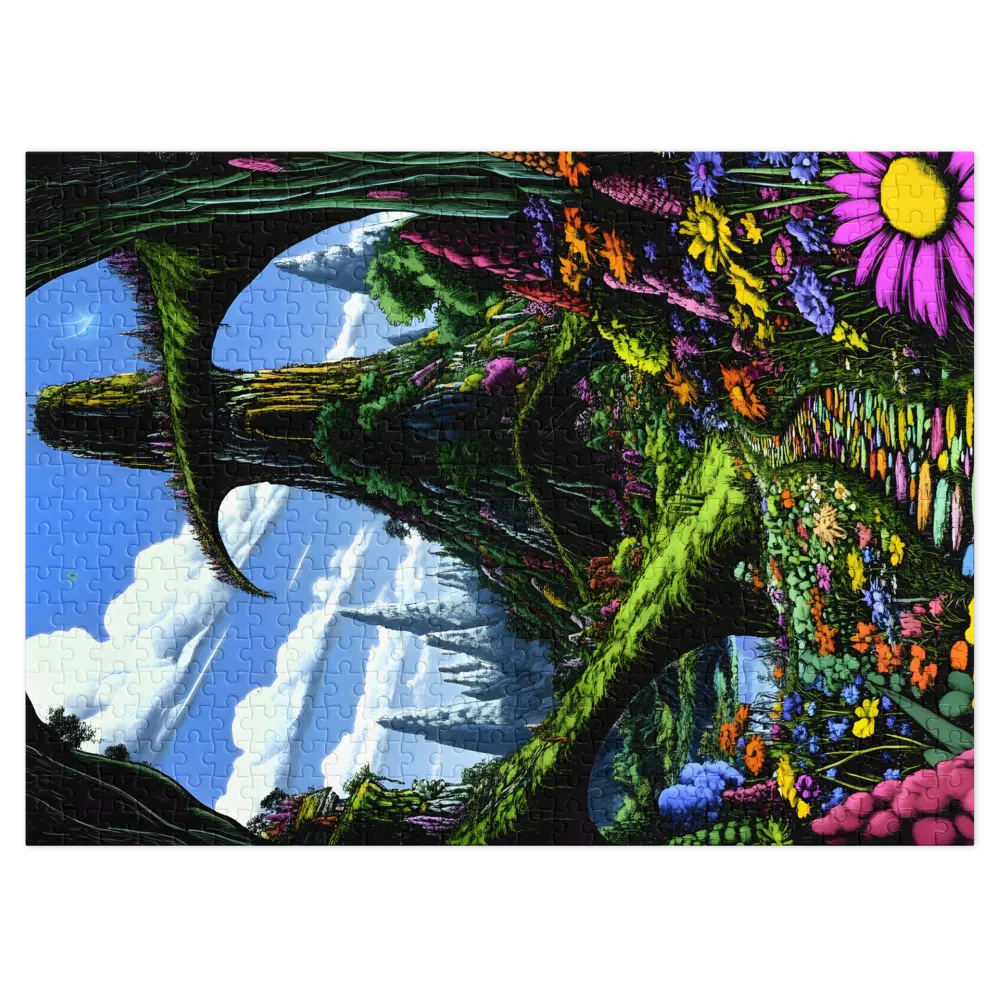 Realm of Verdant Dreams 
 Jigsaw Puzzle in Tin Box