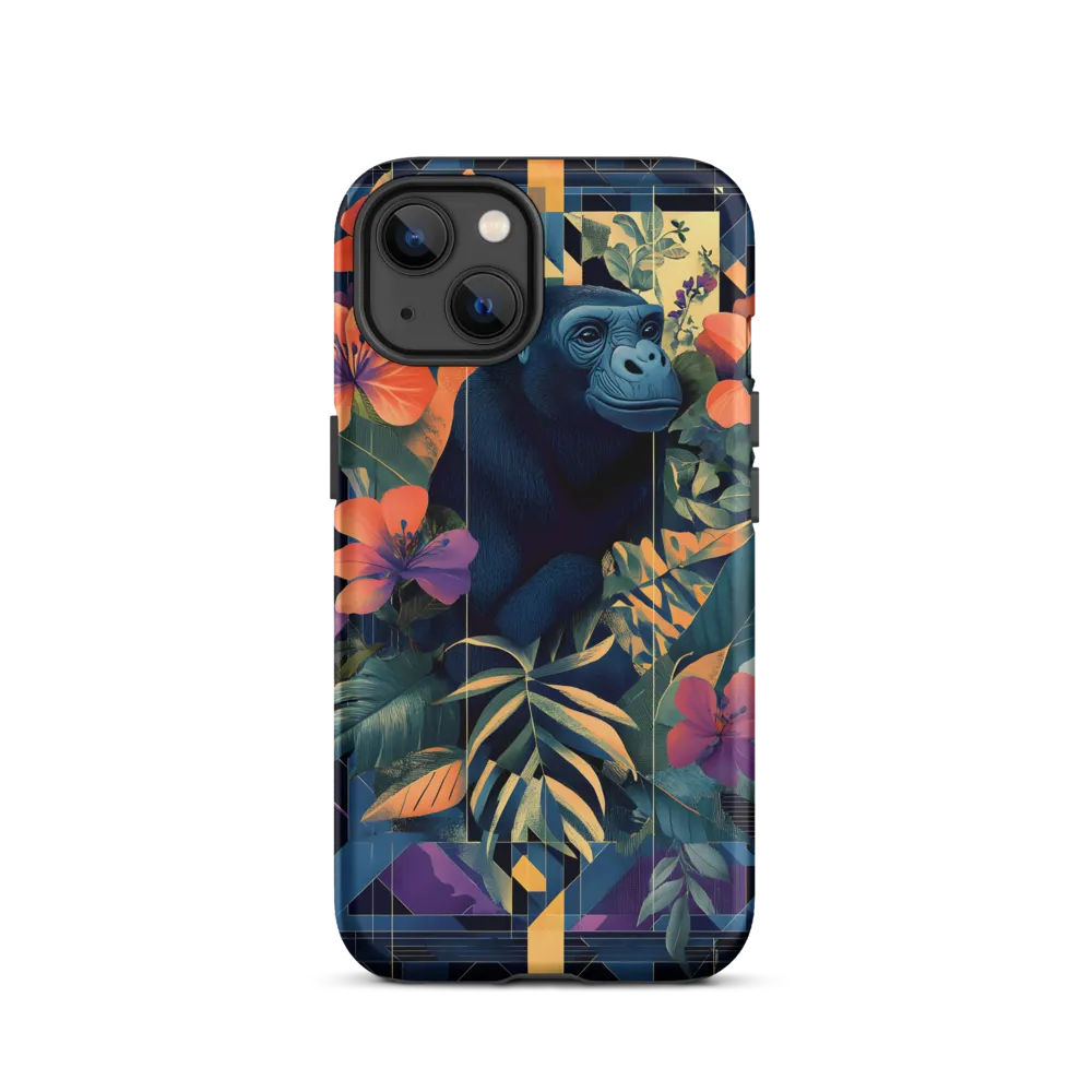Gorilla Surrounded by Tropical Flowers | Phone Case