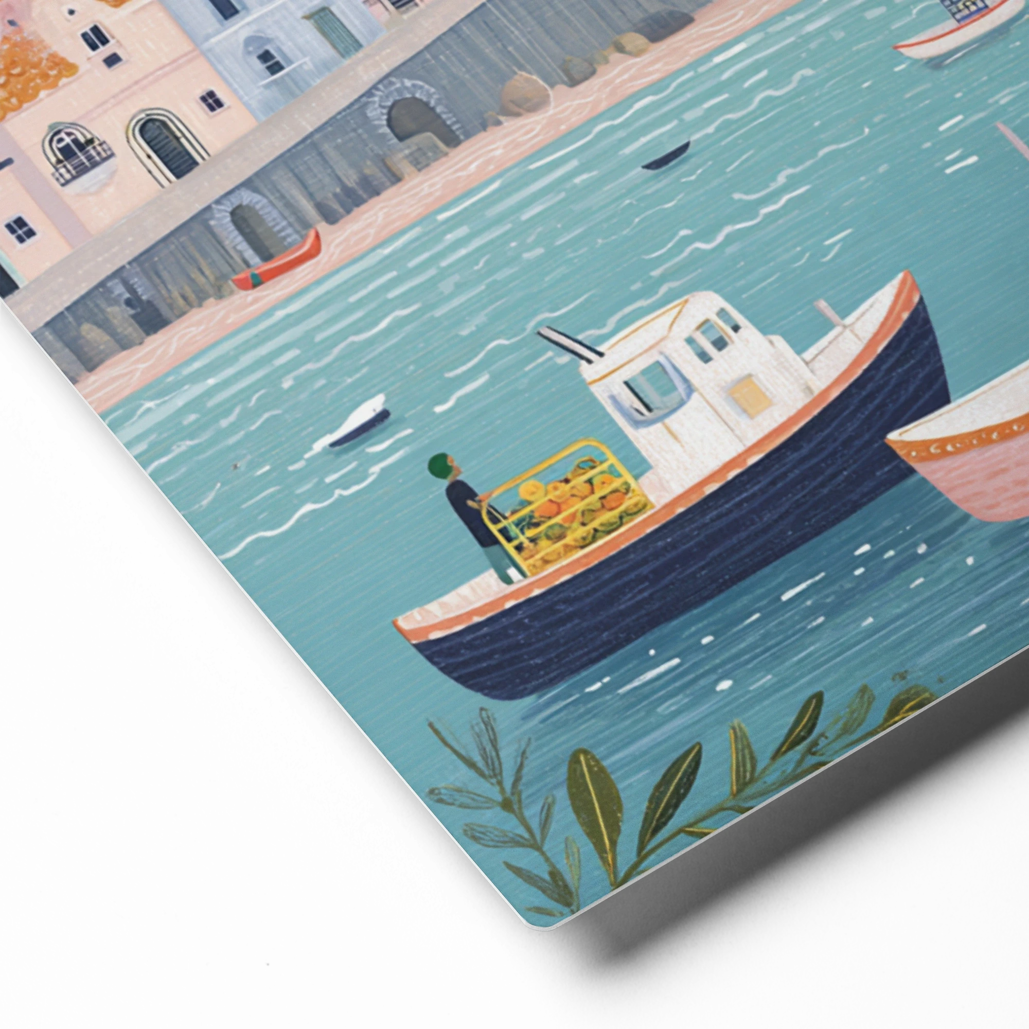 Mediterranean Coastal Village | Art Print