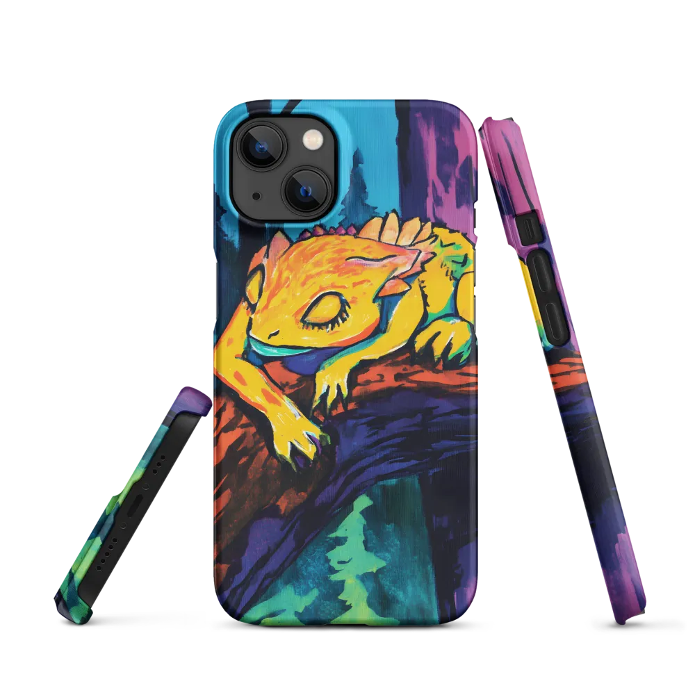 Surreal Yellow Lizard on Tree | Phone Case