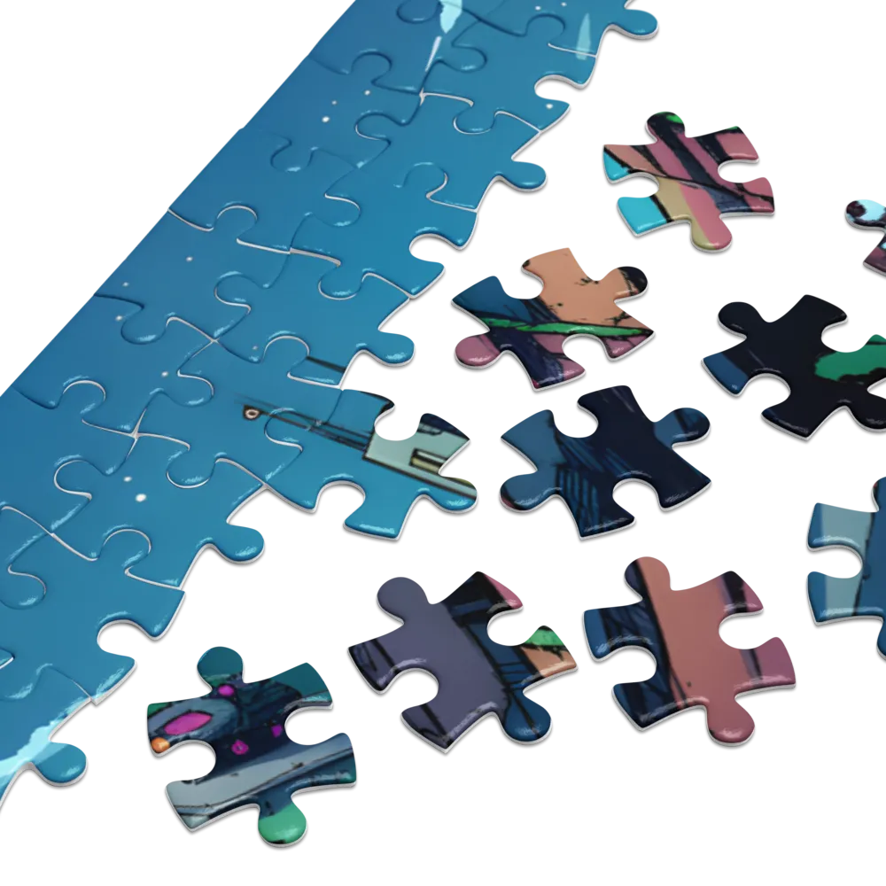 Neon Cliff City | Jigsaw Puzzles