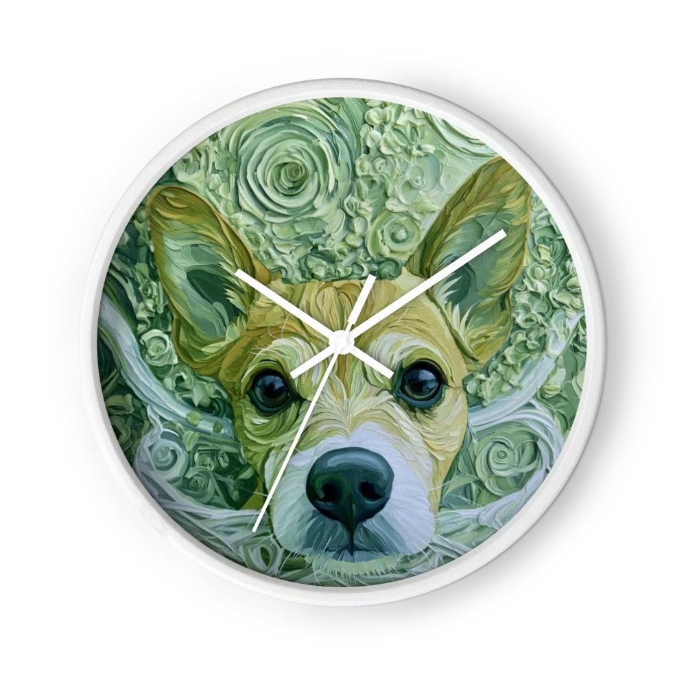 Swirling Green Dog Portrait
