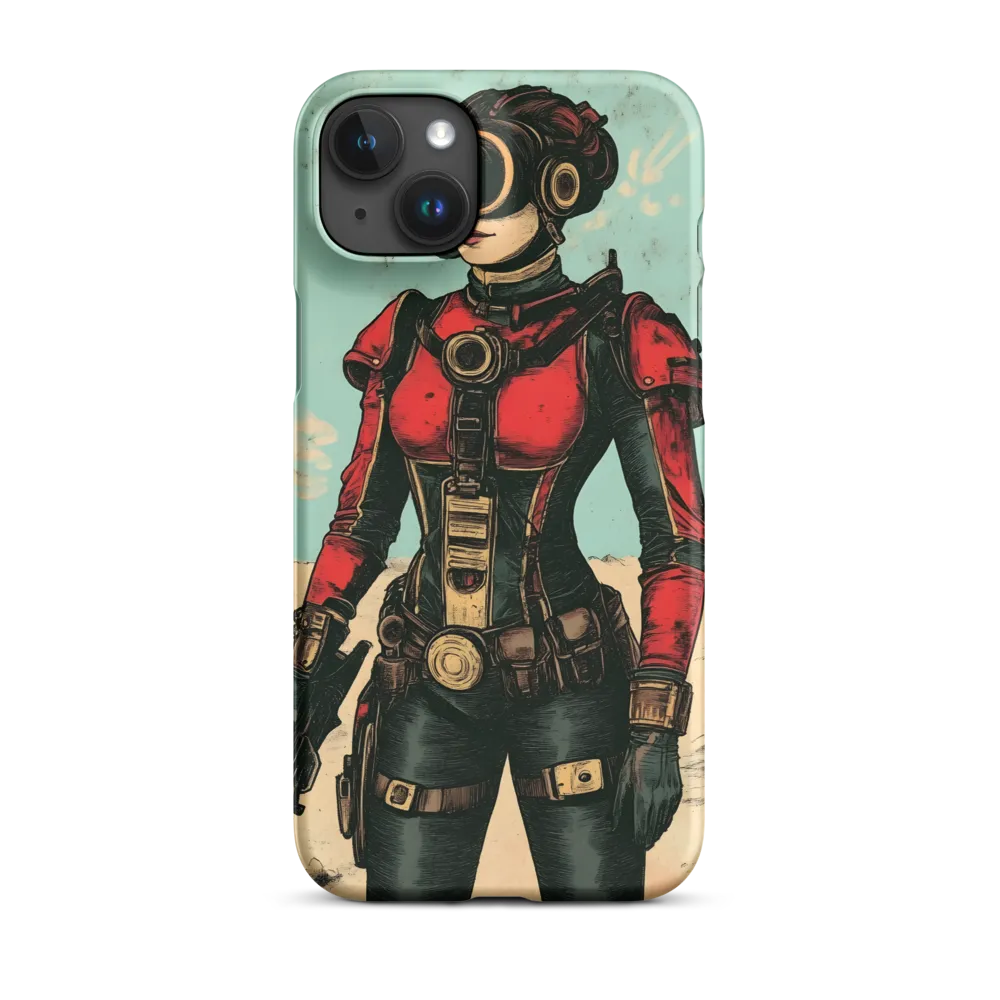 Retro-Futuristic Female Cybernetic Soldier | Phone Case