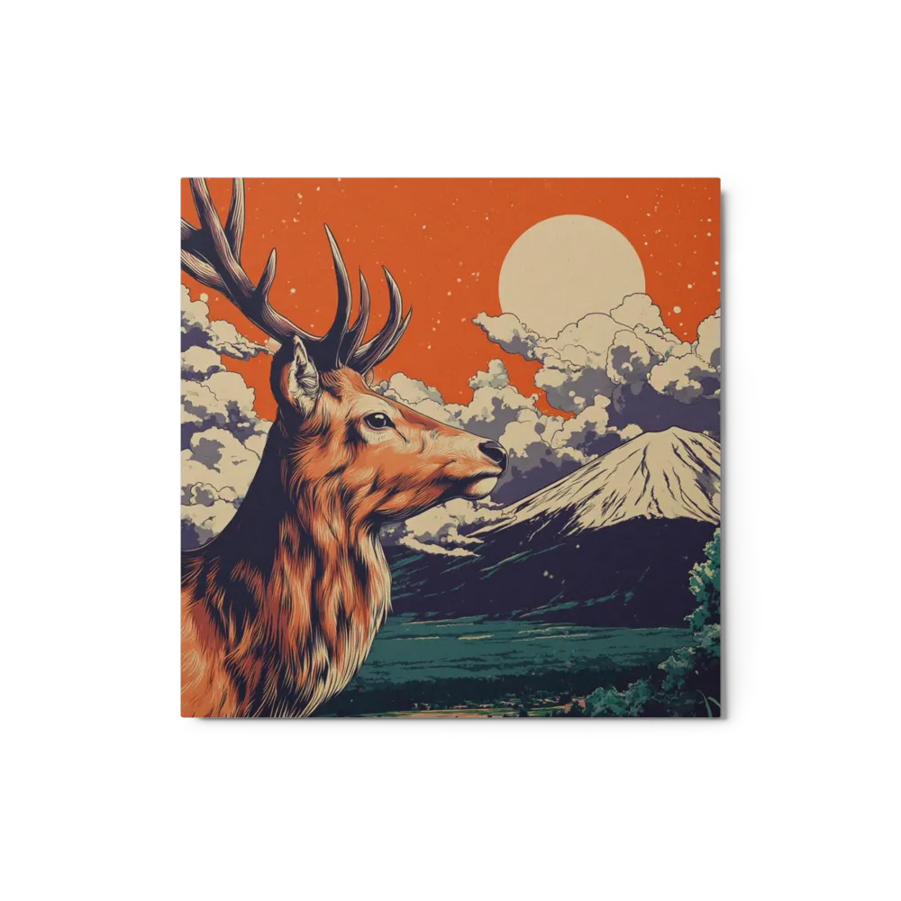 Stag Before Mount Fuji