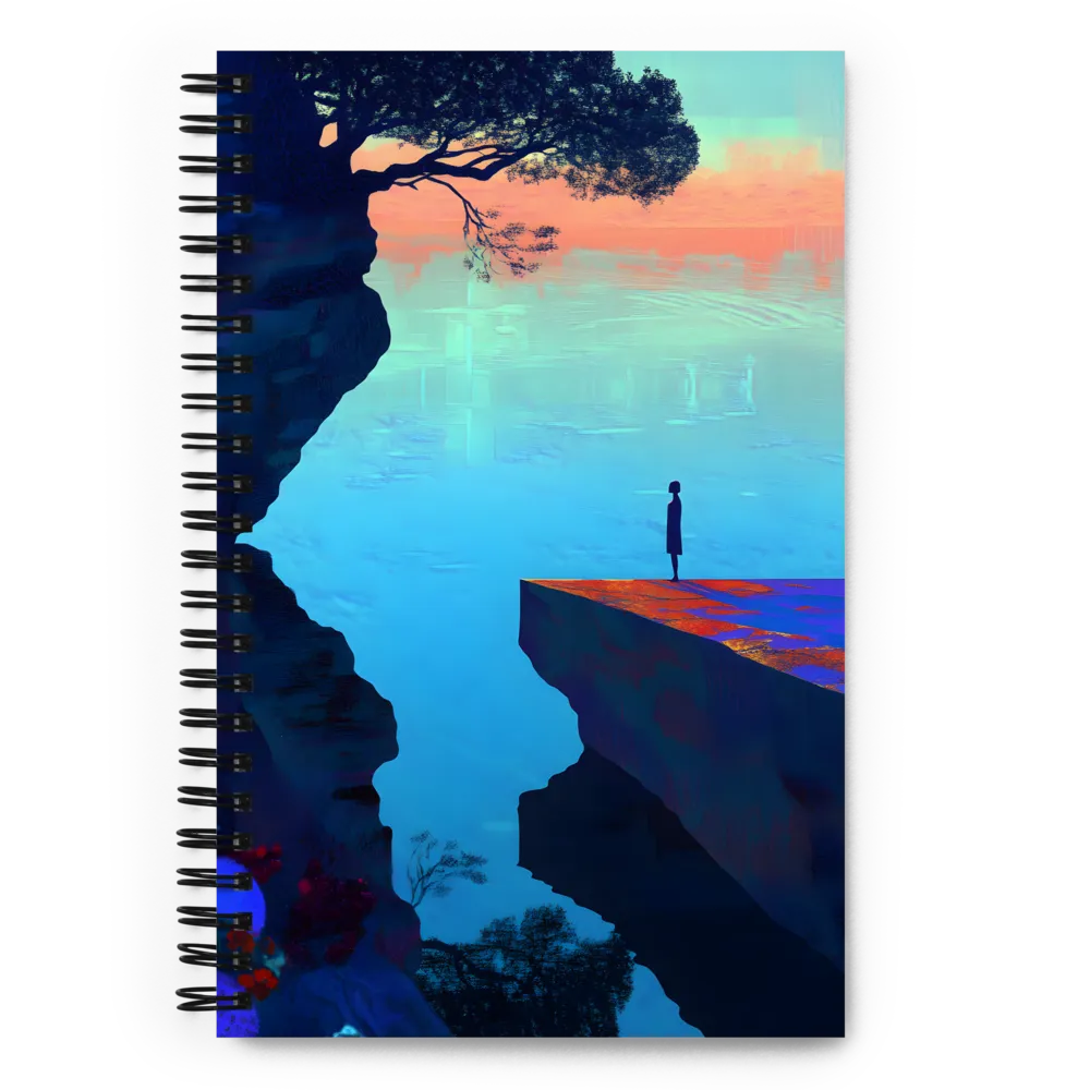 Solitary Figure, Surreal Waters 
 Spiral Notebook | 140 pages
