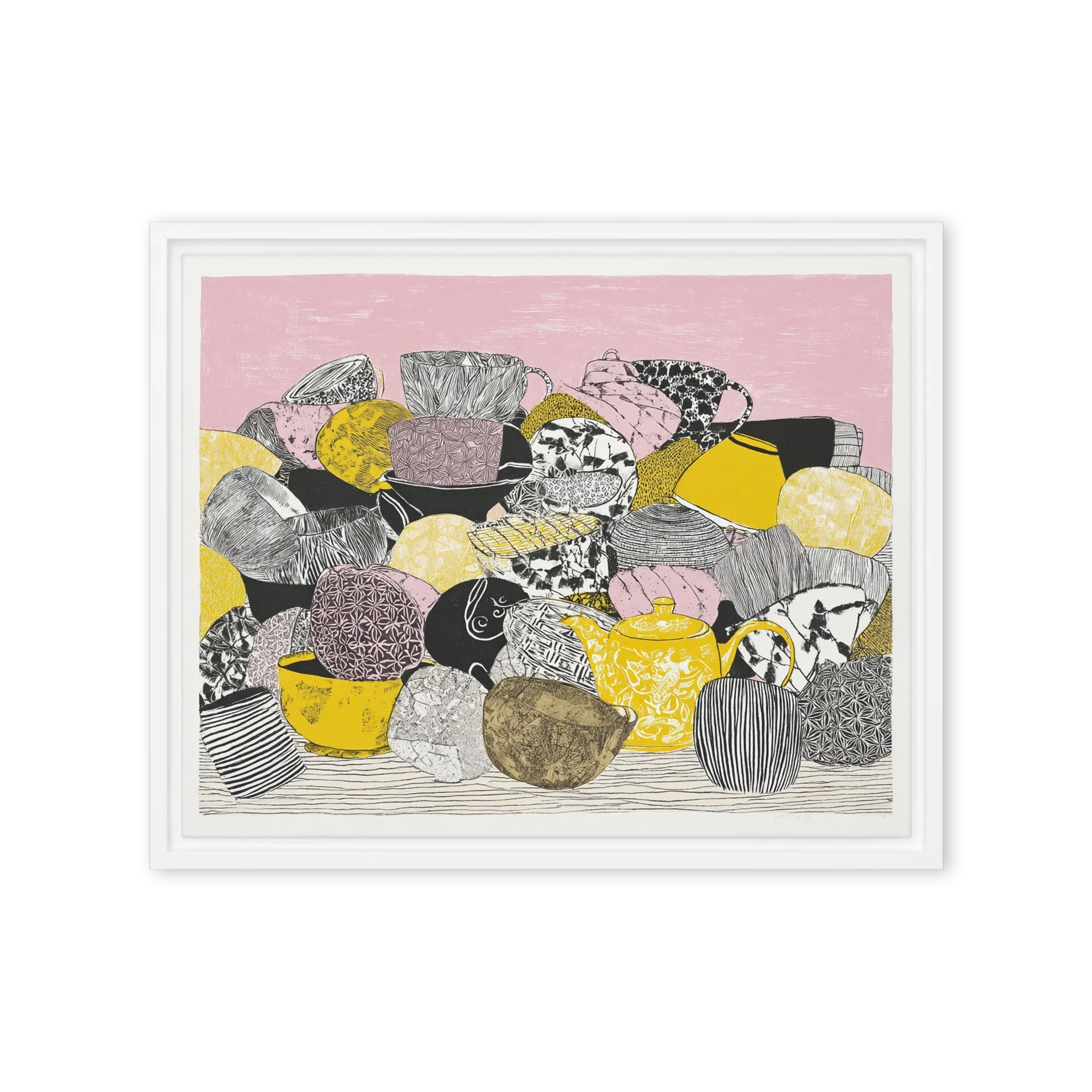 Teacups and Teapot | Art Print