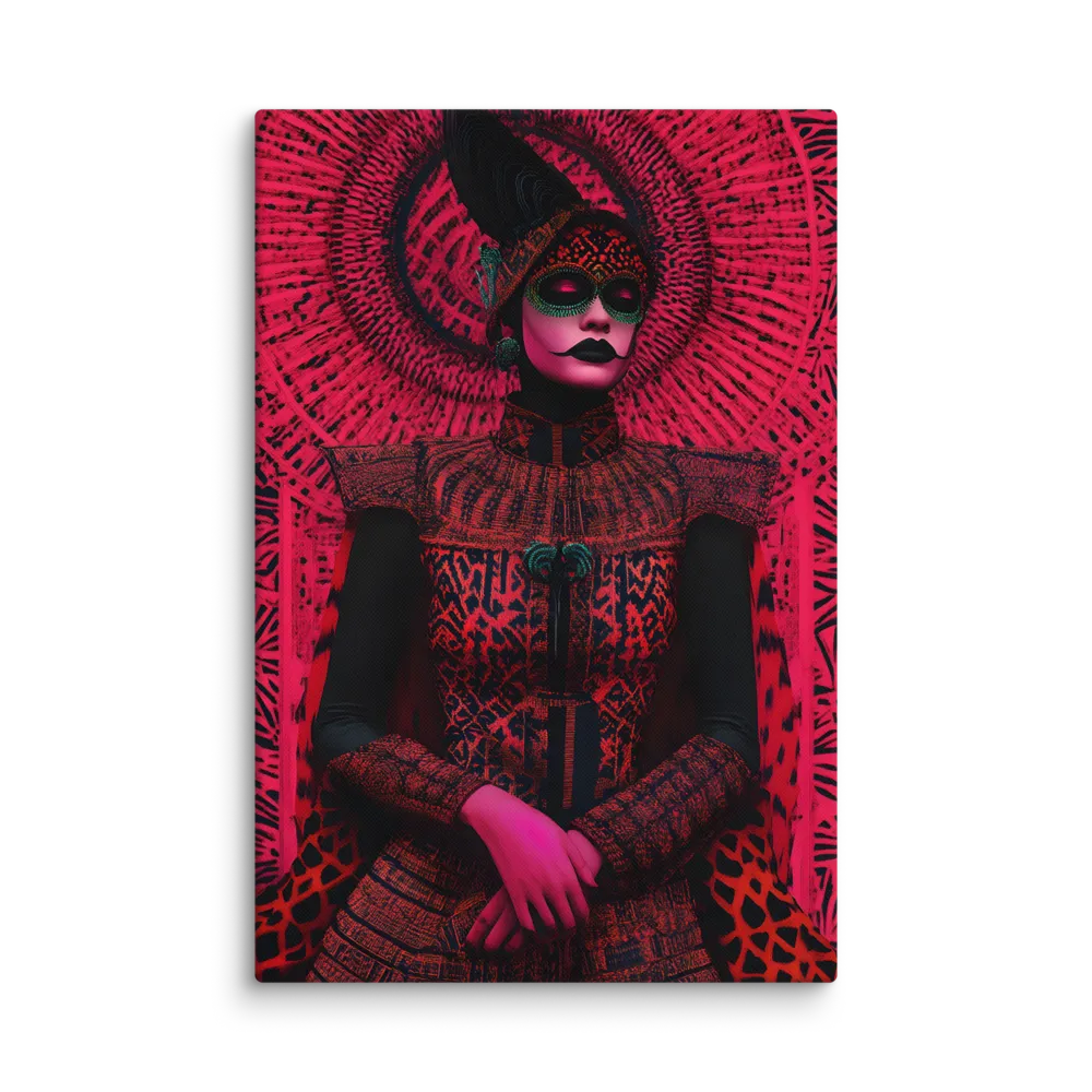 Crimson Enigma 
 Canvas with White Frame