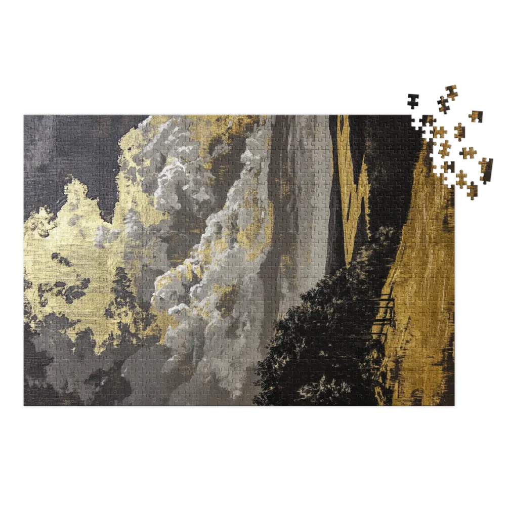 Gilded Cloudscape 
 Jigsaw Puzzle in Tin Box